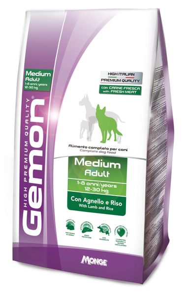 Gemon Dog Medium Adult Agnello сухой корм с ягненком для взрослых собак средних пород 3 кг 8009470386111 фото