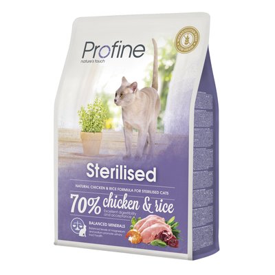 Корм Profine Cat Sterilised сухий з куркою і рисом для стерилізованих котів 2 кг 8595602517671 фото