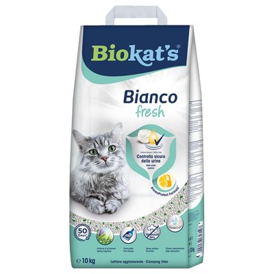 Бентонітовий наповнювач Biokat's Bianco Fresh без запаху 10 л 4002064617107 фото