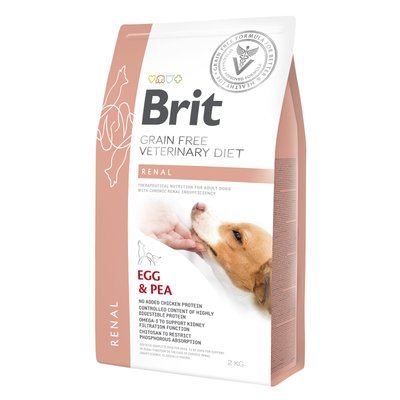 Корм-дієта Brit VD Renal Dog сухий під час лікування захворювань нирок у собак 2 кг 8595602528196 фото