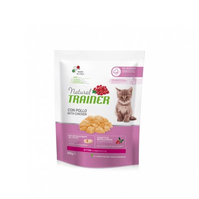 Корм Trainer Natural Kitten Chicken сухий з куркою та індичкою для кошенят від 1 до 6 місяців 0.3 кг 8059149230443 фото