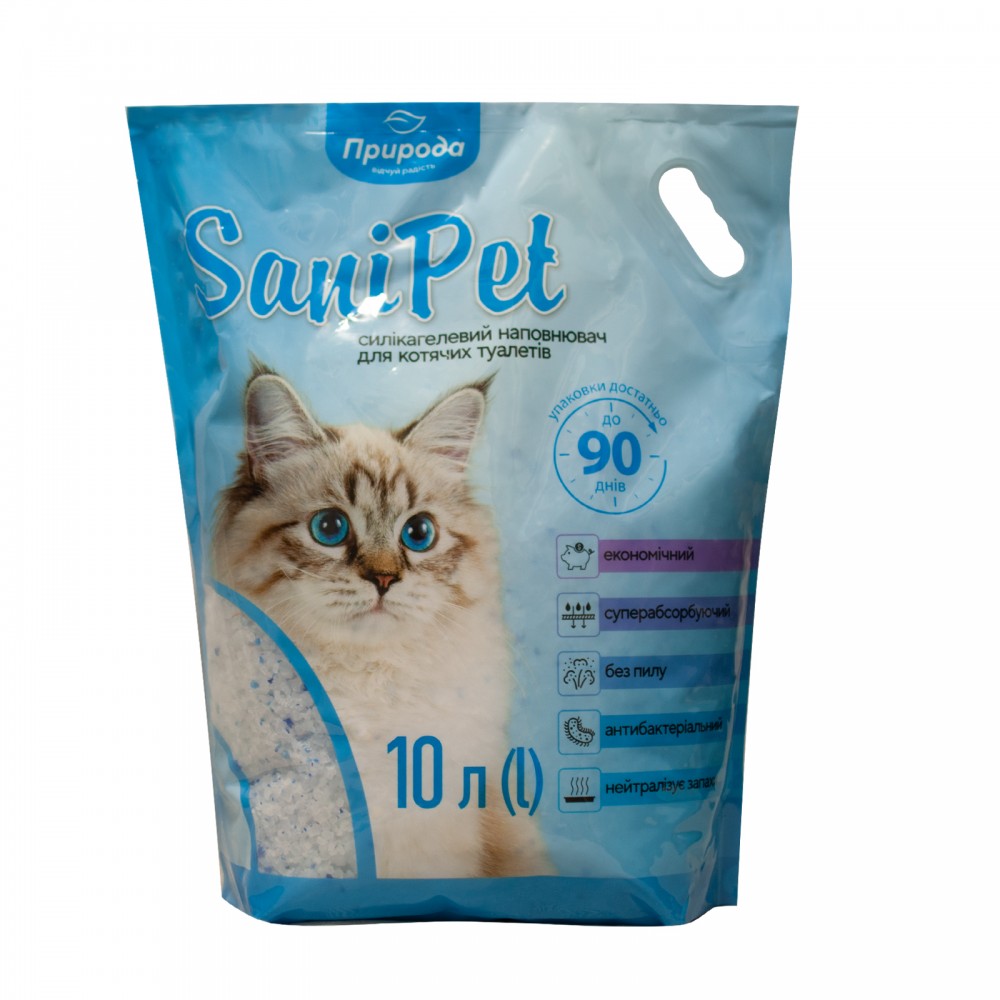 Photos - Cat Litter Priroda Силікагелевий наповнювач Природа Sani Pet без запаху 10 л 