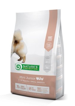 Nature's Protection Mini Junior Small Breeds сухий корм для цуценят малих порід 7.5 кг NPS45725 фото