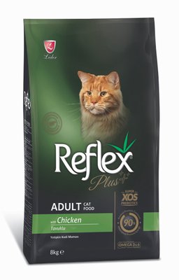 Корм Reflex Plus Cat Adult Chicken сухий з куркою для дорослих котів 8 кг RFX-P323 фото