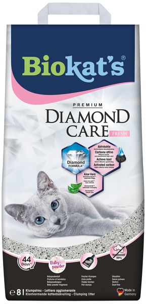 Biokat's Diamond Care Fresh бентонітовий наповнювач для котячого туалету з ароматом алоє віра 8 л 4002064613260 фото