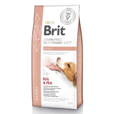 Корм-дієта Brit VD Renal Dog сухий під час лікування захворювань нирок у собак 12 кг 8595602528189 фото