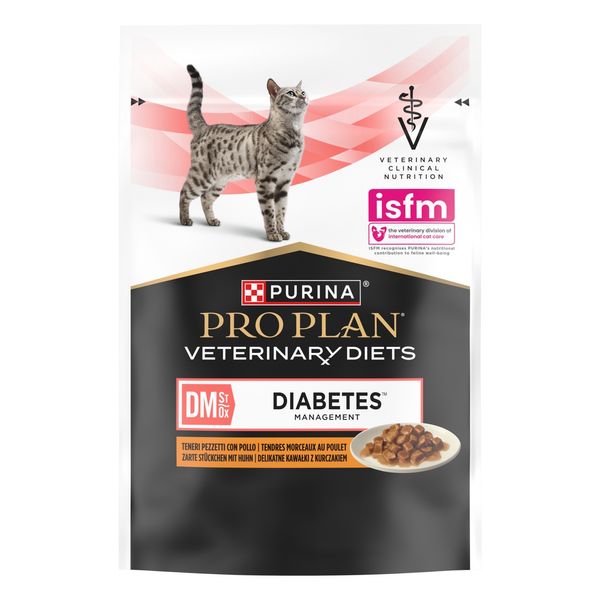 Purina Veterinary Diets DM Diabetes влажный корм для кошек с диабетом 85 гр х 10 шт 8445290093493 фото