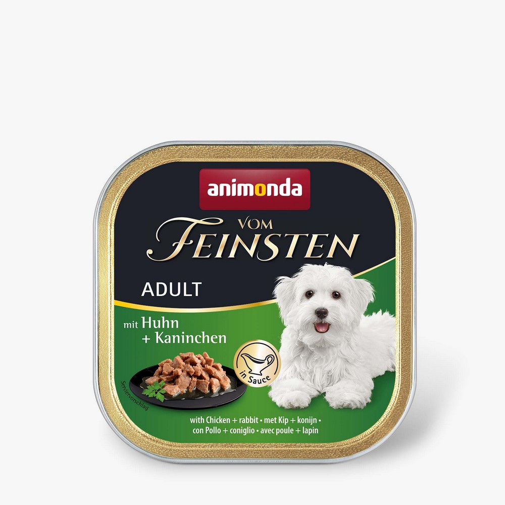 Photos - Dog Food Animonda Корм  Vom Feinsten Adult with Chicken and rabbit вологий з куркою 