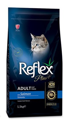 Корм Reflex Plus Cat Adult Salmon сухий з лососем для дорослих котів 1.5 кг RFX-302 фото