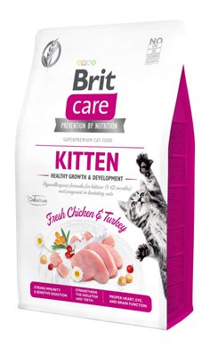 Корм Brit Care Cat Grain Free Kitten Healthy Growth & Development сухий беззерновий для кошенят для здорового росту та розвитку 2 кг 8595602540679 фото
