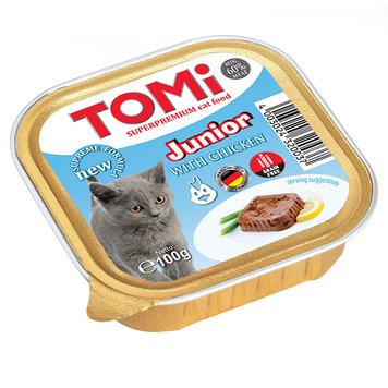 TOMi Junior Chicken вологий корм для кошенят з куркою 100 гр 4003024320037 фото