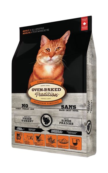 Корм Oven-Baked Tradition Cat Adult Turkey сухий з індичкою для котів будь-якого віку 4.54 кг 9775-10 фото