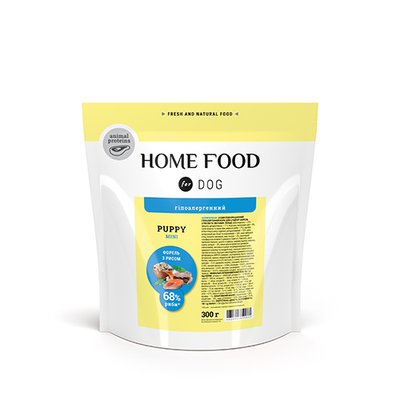 Корм Home Food «Форель з рисом» сухий гіпоалергенний для цуценят малих порід 0.3 кг 4828332670030 фото