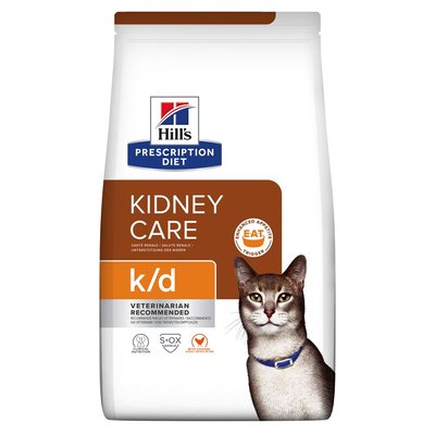 Корм Hill's Prescription Diet Feline K/D сухой с курицей при заболеваниях почек у котов 0.4 кг 052742548401 фото