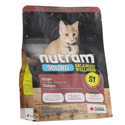 Корм Nutram S1 Sound Balanced Wellness Kitten сухий для кошенят 0.34 кг 067714980028 фото