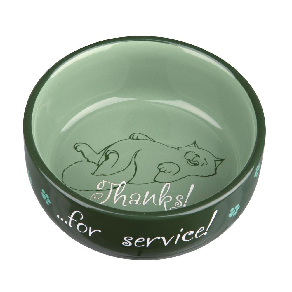 Photos - Pet Bowl Trixie Миска  Thanks for Service керамічна 300 мл зелений 