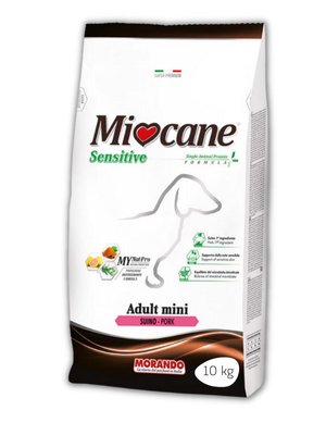 Корм Morando Miocane Mini Sensitive Pork Monoprotein сухий зі свининою для дорослих собак малих порід 10 кг 8007520080279 фото