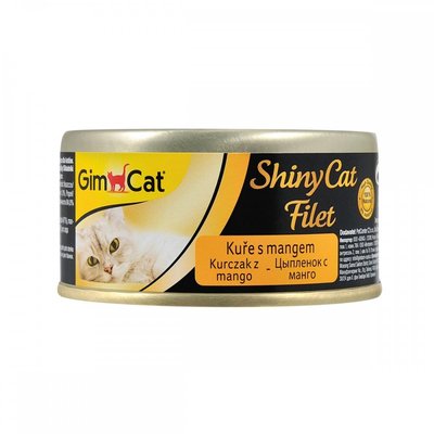 Корм GimCat Shiny Cat Filet влажный с курицей и манго для котов 70 гр 4002064412979 фото