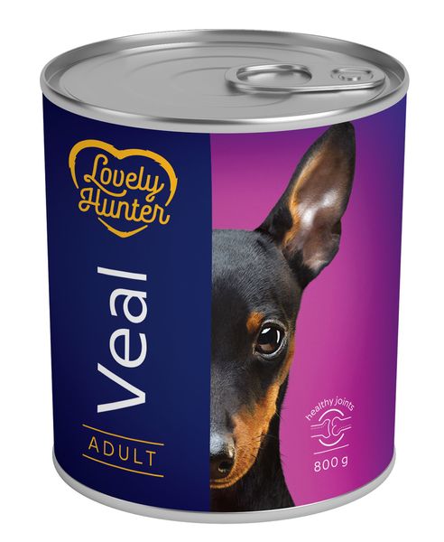 Lovely Hunter Adult Veal влажный корм с телятиной для взрослых собак 800 гр LHU45353 фото