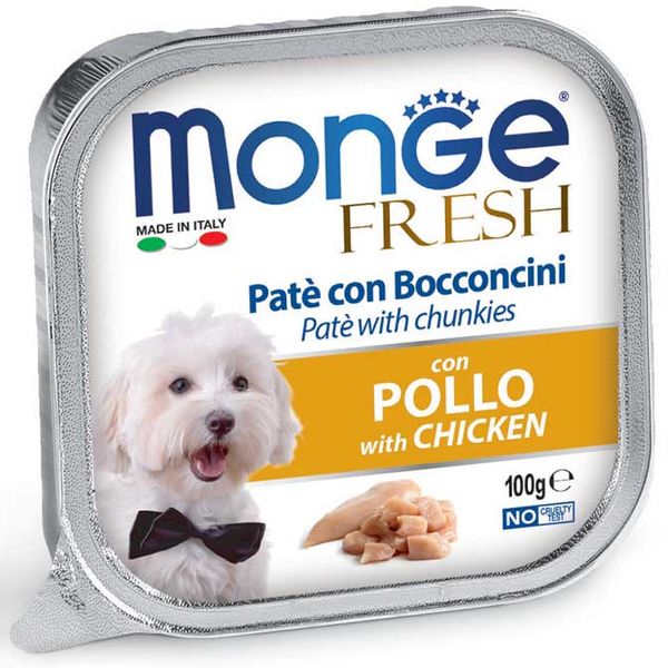 Корм Monge Dog Fresh Pollo з куркою для дорослих собак 100 гр 8009470013062 фото