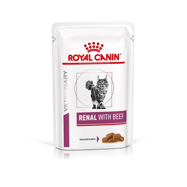 Royal Canin Renal Feline Beef Pouches влажный корм для котов с заболеваниями почек 85 гр 9003579027547 фото