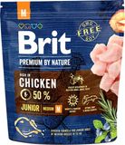 купить Brit Premium Junior M сухой корм с курицей для щенков и молодых собак средних пород 1 кг 8595602526314 фото