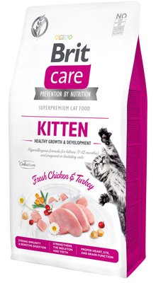 Корм Brit Care Cat Grain Free Kitten Healthy Growth & Development сухий беззерновий для кошенят для здорового росту та розвитку 7 кг 8595602540662 фото