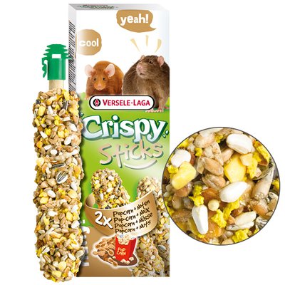 Лакомство для грызунов Versele-Laga Crispy Sticks Popcorn & Nuts 110 гр 5410340620717 фото