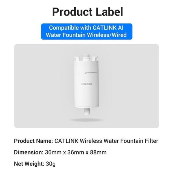 Catlink Water Fountain Filter for Pure 3 змінний фільтр для смарт-поїлок Catlink 6972884750910 фото