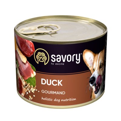 Корм Savory Dog Adult Duck вологий з качкою для дорослих собак 200 гр 4820232630464 фото