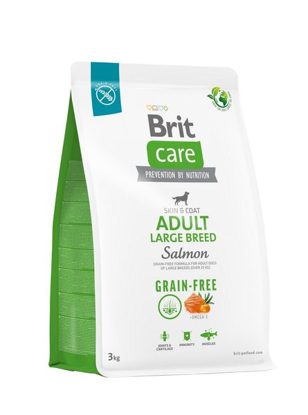 Brit Care GF Adult Large Breed Salmon сухий корм з лососем для собак великих порід 3 кг 8595602558902 фото