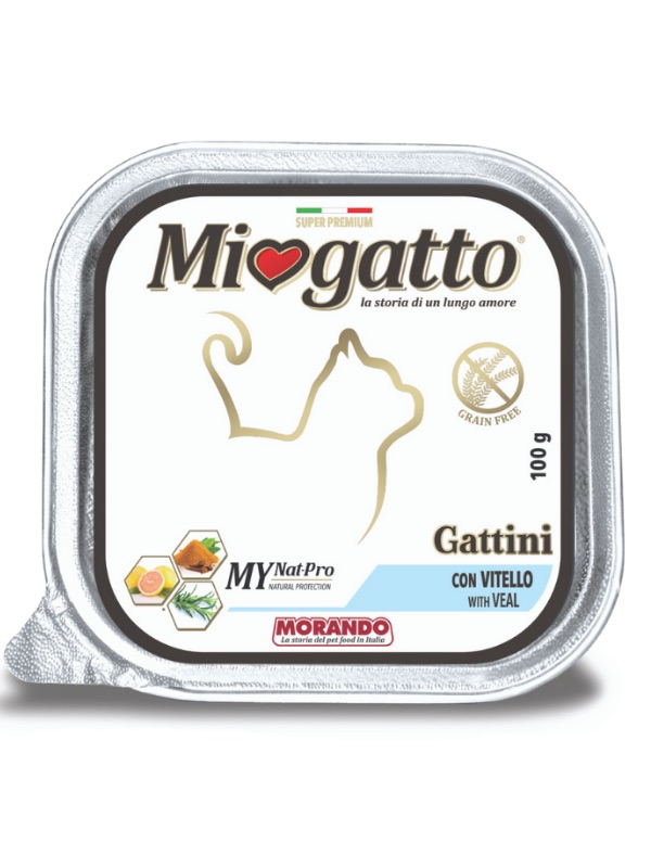 Photos - Cat Food Morando Корм  Miogatto Kitten Veal вологий з телятиною для кошенят 100 гр 
