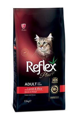Корм Reflex Plus Cat Adult Lamb & Rice сухий з ягнятком для дорослих котів 15 кг RFX-404 фото