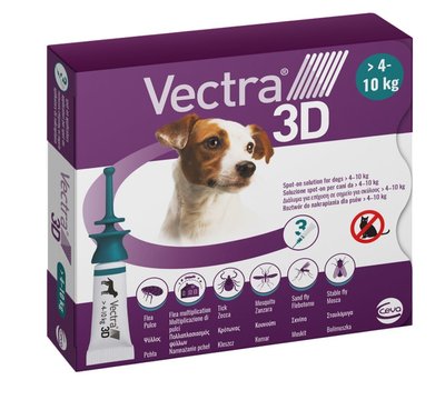 Краплі від бліх та кліщів Ceva Vectra 3D для собак вагою від 4 до 10 кг 7046264278215 фото