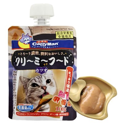 Корм CattyMan Complete Creamy Food Bonito вологий з макрелью для котів 100 гр 6941333415991 фото