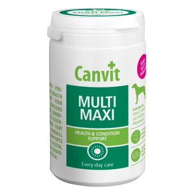 Вітаміни Canvit Multi Maxi for dogs для зміцнення імунітету у великих собак 230 гр 8595602531455 фото
