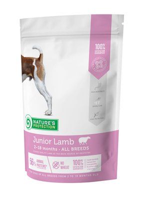 Корм Nature's Protection Junior Lamb All Breeds сухий для цуценят всіх порід з ягнятиною 0.5 кг NPS45745 фото