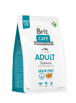 Корм Brit Care Grain Free Adult Salmon сухий беззерновий для дорослих собак малих і середніх порід 3 кг 8595602558841 фото