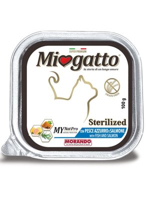 Корм Morando Miogatto Sterilized Fish and Salmon вологий з лососем для стерилізованих котів 100 гр 8007520086301 фото