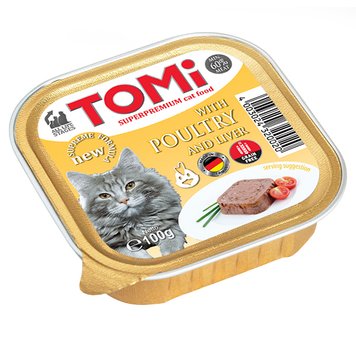 TOMi Poultry Liver влажный корм для котов с птицей и печенью 100 гр 4003024320020 фото