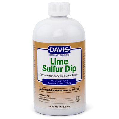 Засіб для боротьбі з коростяними кліщами, лишаєм, демодекозом Davis Lime Sulfur Dip 473 мл LSD16 фото