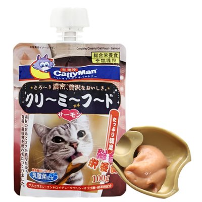 Корм CattyMan Complete Creamy Food Salmon вологий з лососем для котів 100 гр 6941333416004 фото