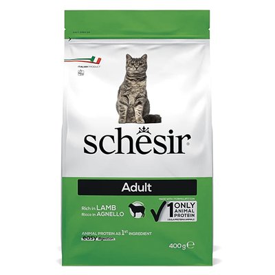 Корм Schesir Cat Adult Lamb сухий монопротеїновий корм для дорослих котів з м'ясом ягня 0,4 кг 8005852760043 фото