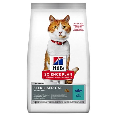 Корм Hill's Science Plan Feline Adult Sterilised Tuna сухий з тунцем для стерилізованих кішок 0.3 кг 052742933900 фото