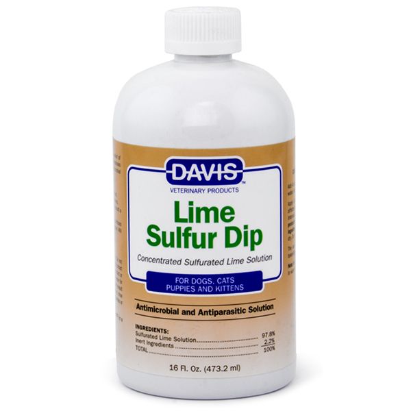 Davis Lime Sulfur Dip засіб для боротьбі з коростяними кліщами, лишаєм, демодекозом, 473 мл LSD16 фото