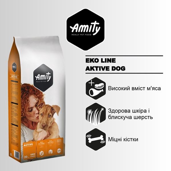 Amity Premium Eco Activity Dog сухой корм с ассорти мяса для активных собак 20 кг 8436538940105 фото