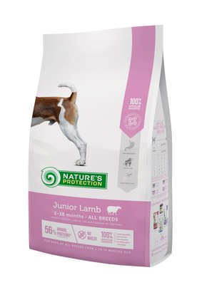 Корм Nature's Protection Junior Lamb All Breeds сухий для цуценят всіх порід з ягнятиною 2 кг NPS45746 фото