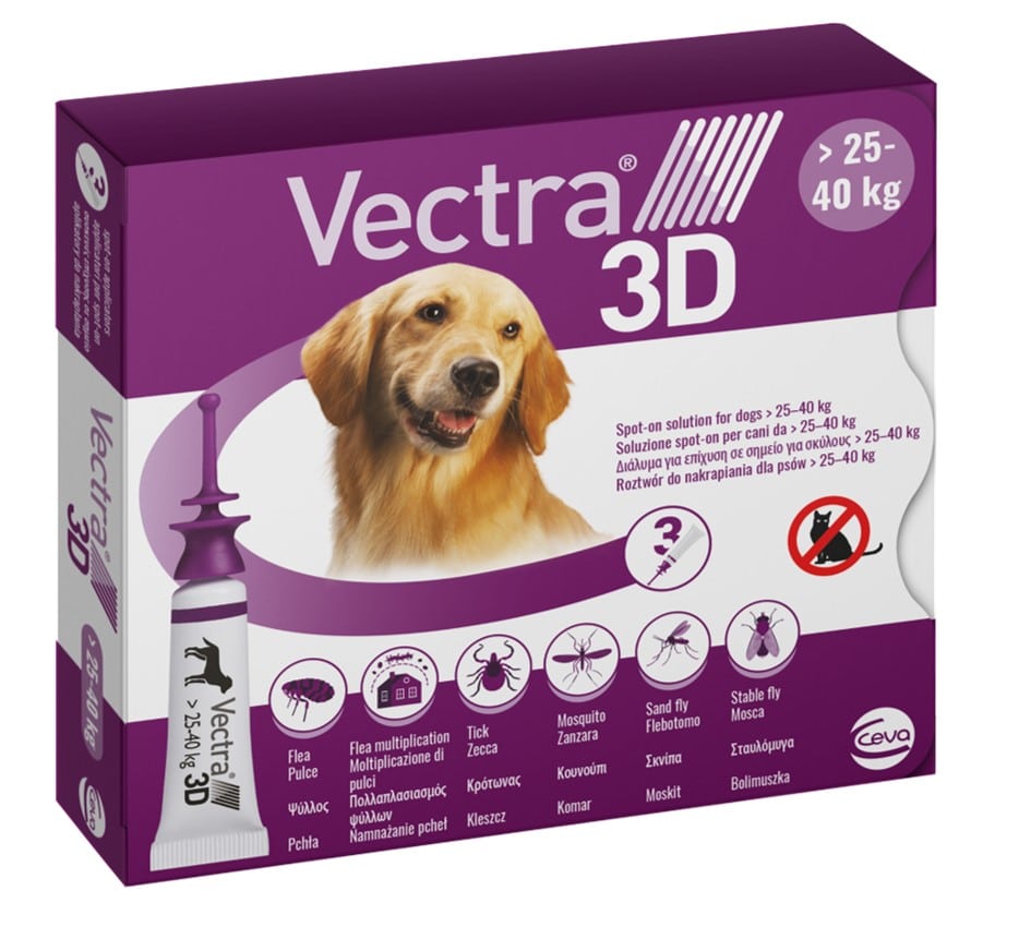 Фото - Інше для собак Ceva Краплі від бліх та кліщів  Vectra 3D для собак вагою від 25 до 40 кг 