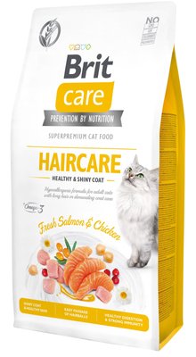 Корм Brit Care Cat Grain Free Haircare Healthy & Shiny Coat сухий для догляду за шкірою та вовною кішок 7 кг 8595602540877 фото