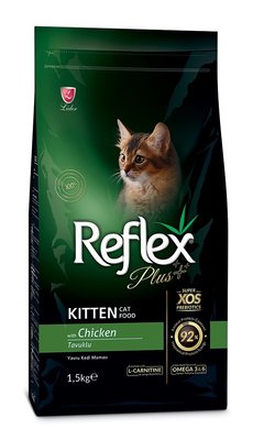 Корм Reflex Plus Kitten Chicken сухий з куркою для кошенят 1.5 кг RFX-301 фото
